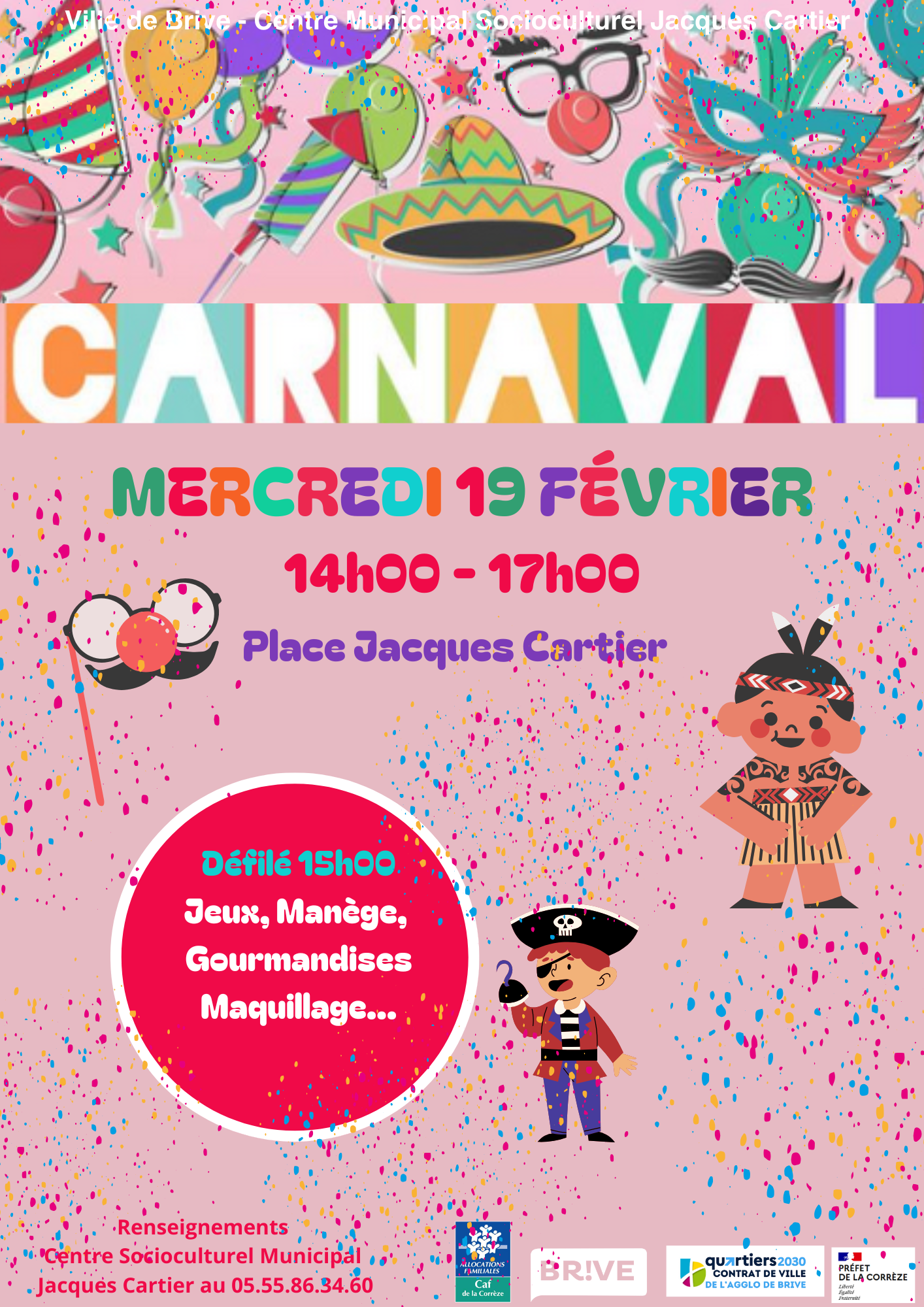 affiche-carnaval-Gaubre Tujac Brive 2025