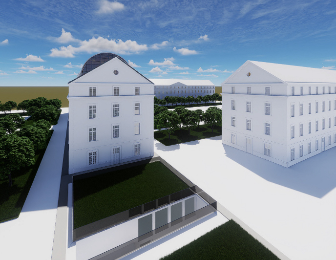 Plan du département de danse en souplex côté rue d'Espagnac