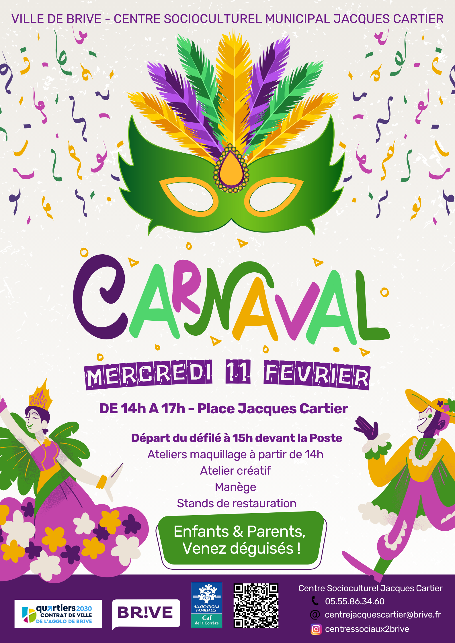 affiche carnaval Jacques Cartier 2026 Brive