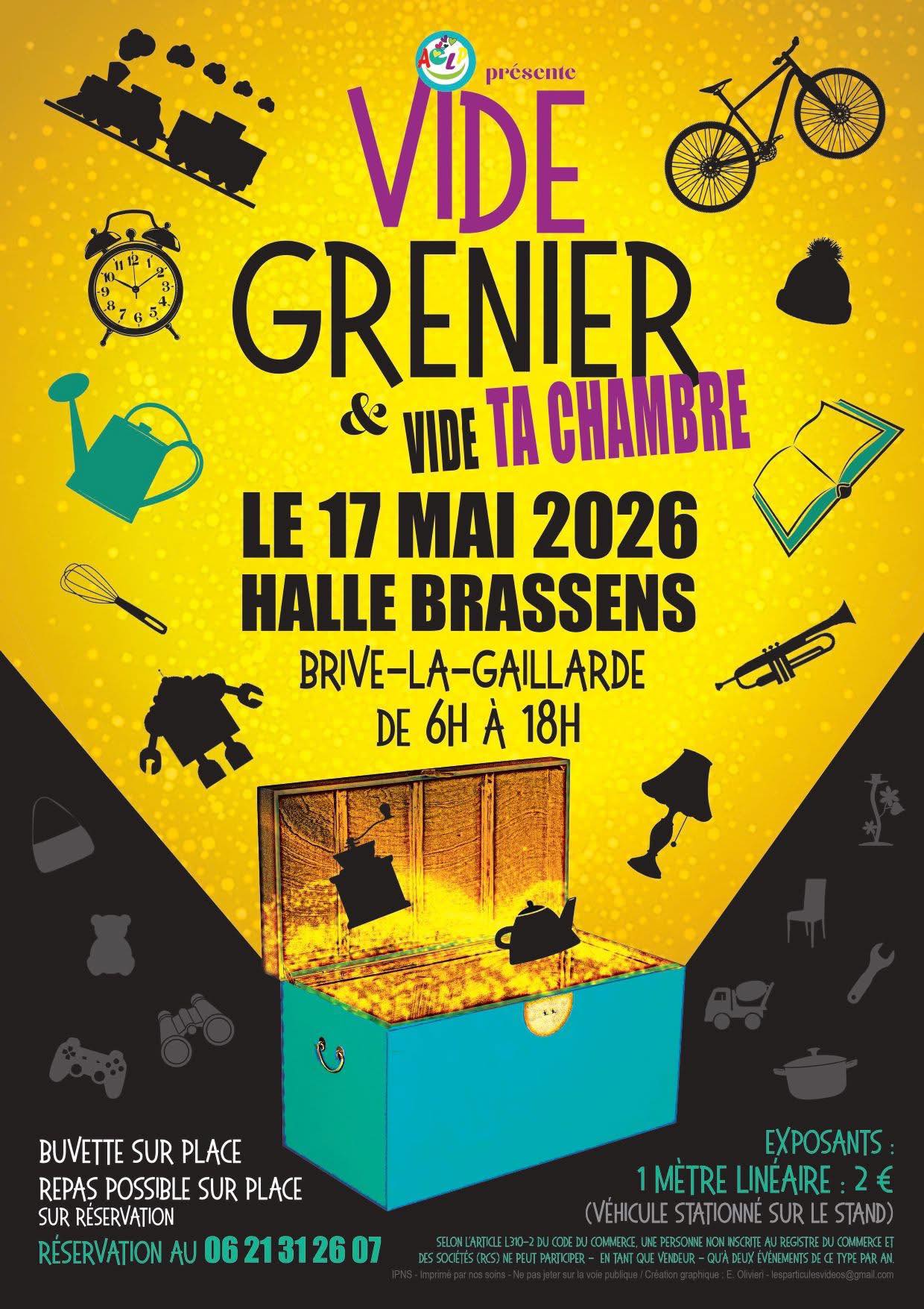 Vide-grenier et Vide ta chambre 17 Mai 2026 Brive