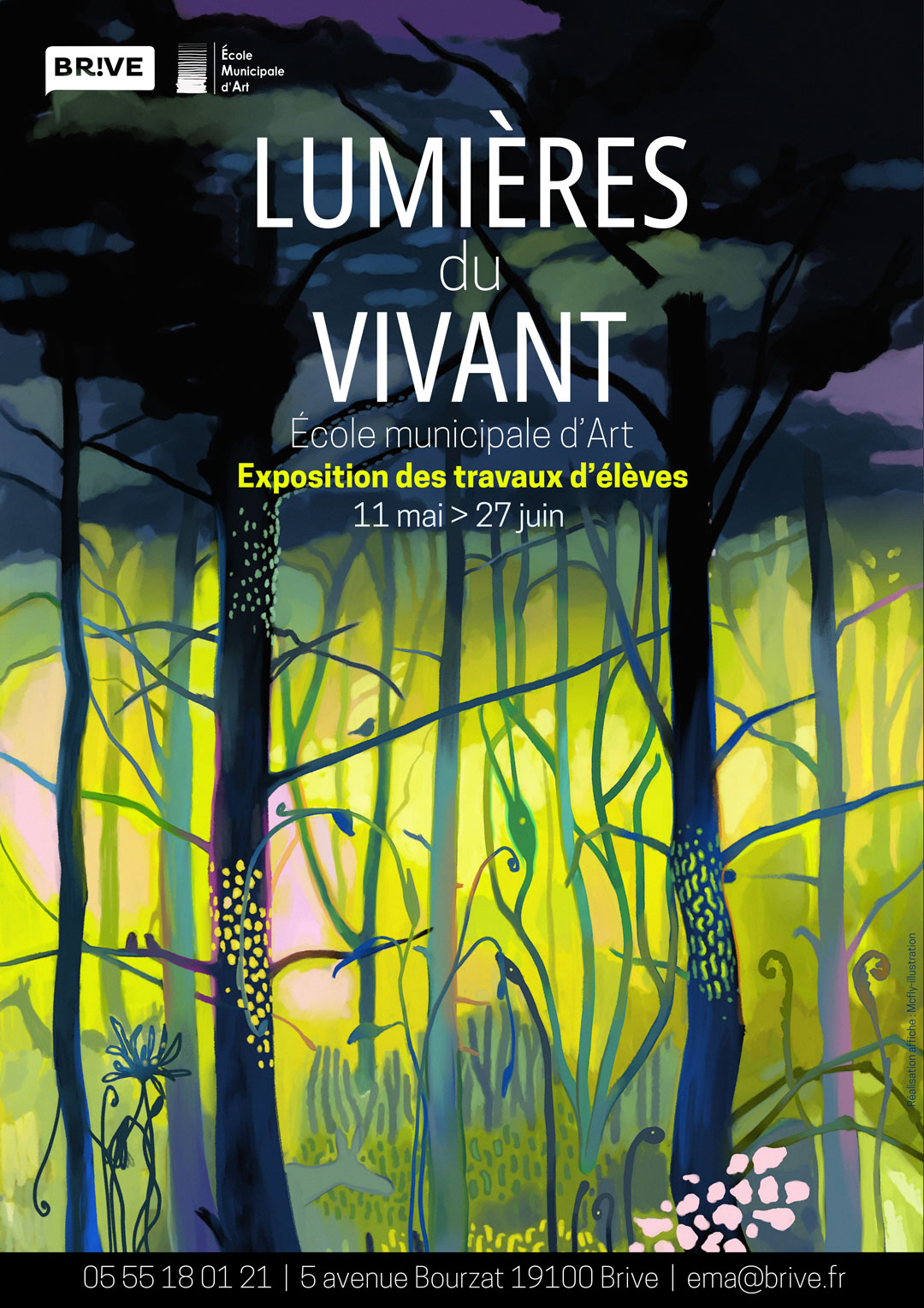 Affiche - Lumieres du vivant - Ecole municipale d'art de Brive