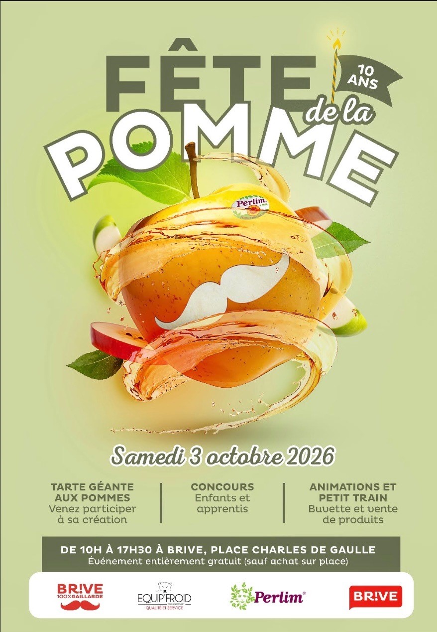 Affiche La Fête de la Pomme Brive 2026