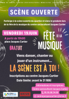 Affiche Scène Ouverte Fête de la Musique 2026 Jacques Cartier Brive